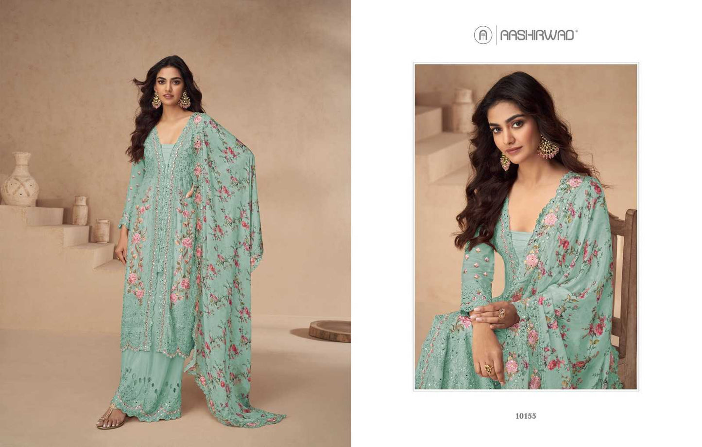 Soft Vichitra Sharara Salwar Suit