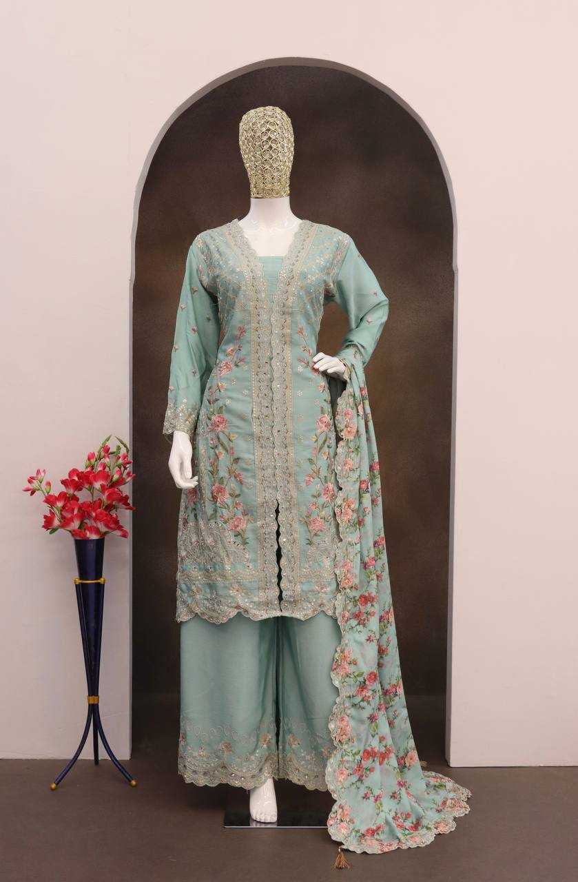 Soft Vichitra Sharara Salwar Suit
