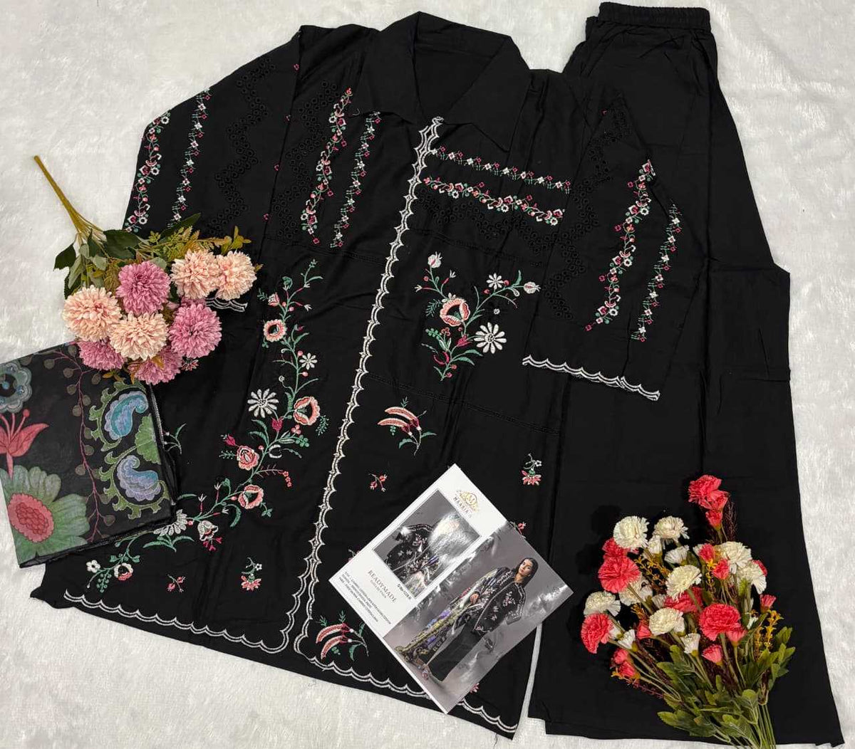 Cotton Cambric Embroidery Suit