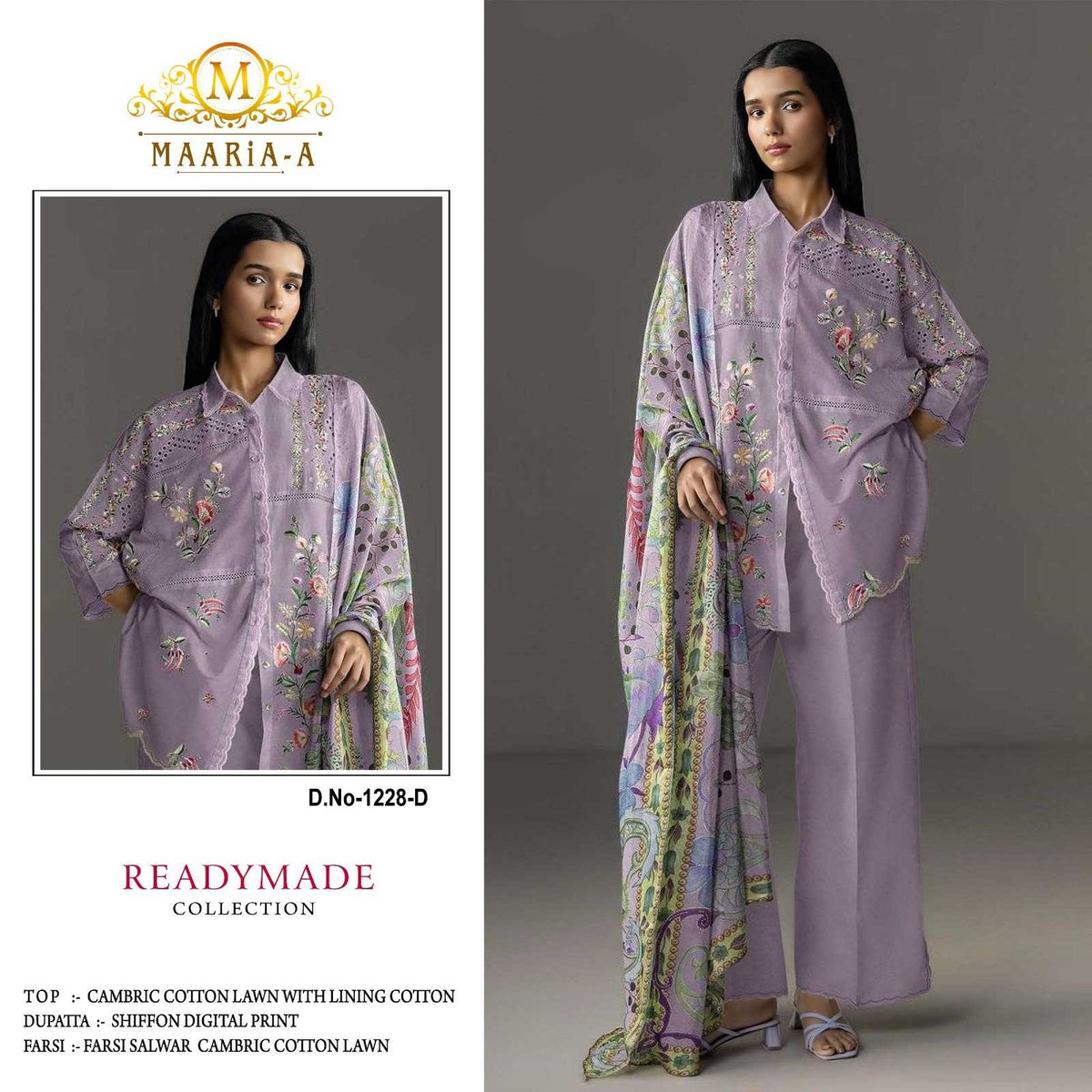 Cotton Cambric Embroidery Suit