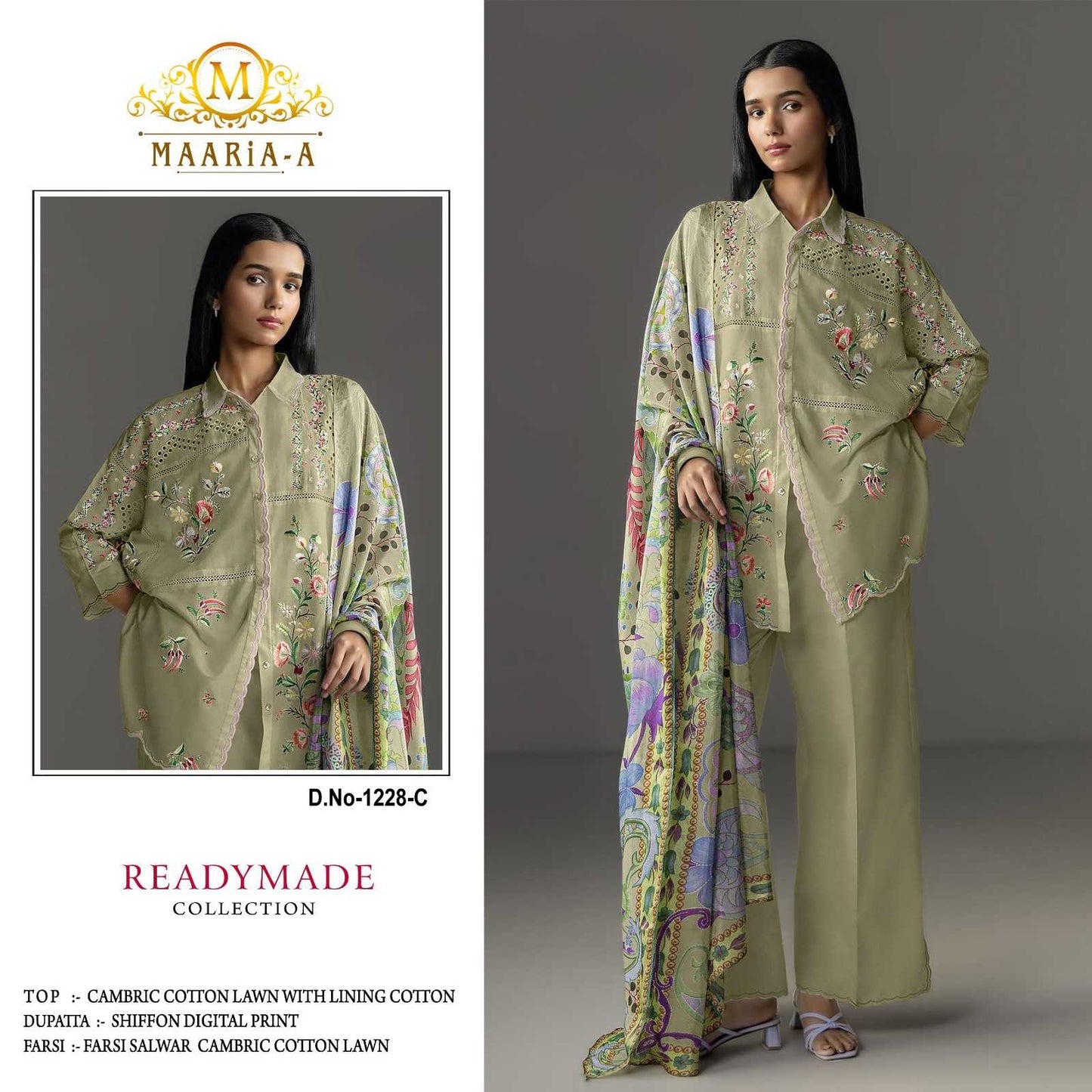 Cotton Cambric Embroidery Suit