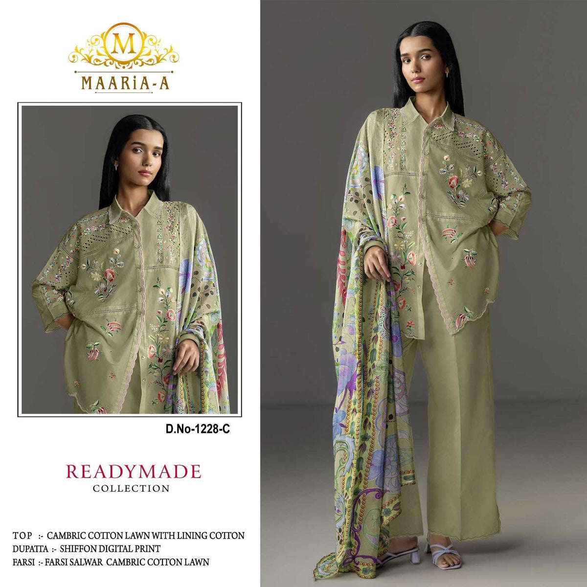 Cotton Cambric Embroidery Suit