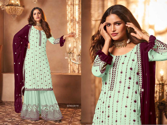 Faux Georgette Embroidery Suit 131
