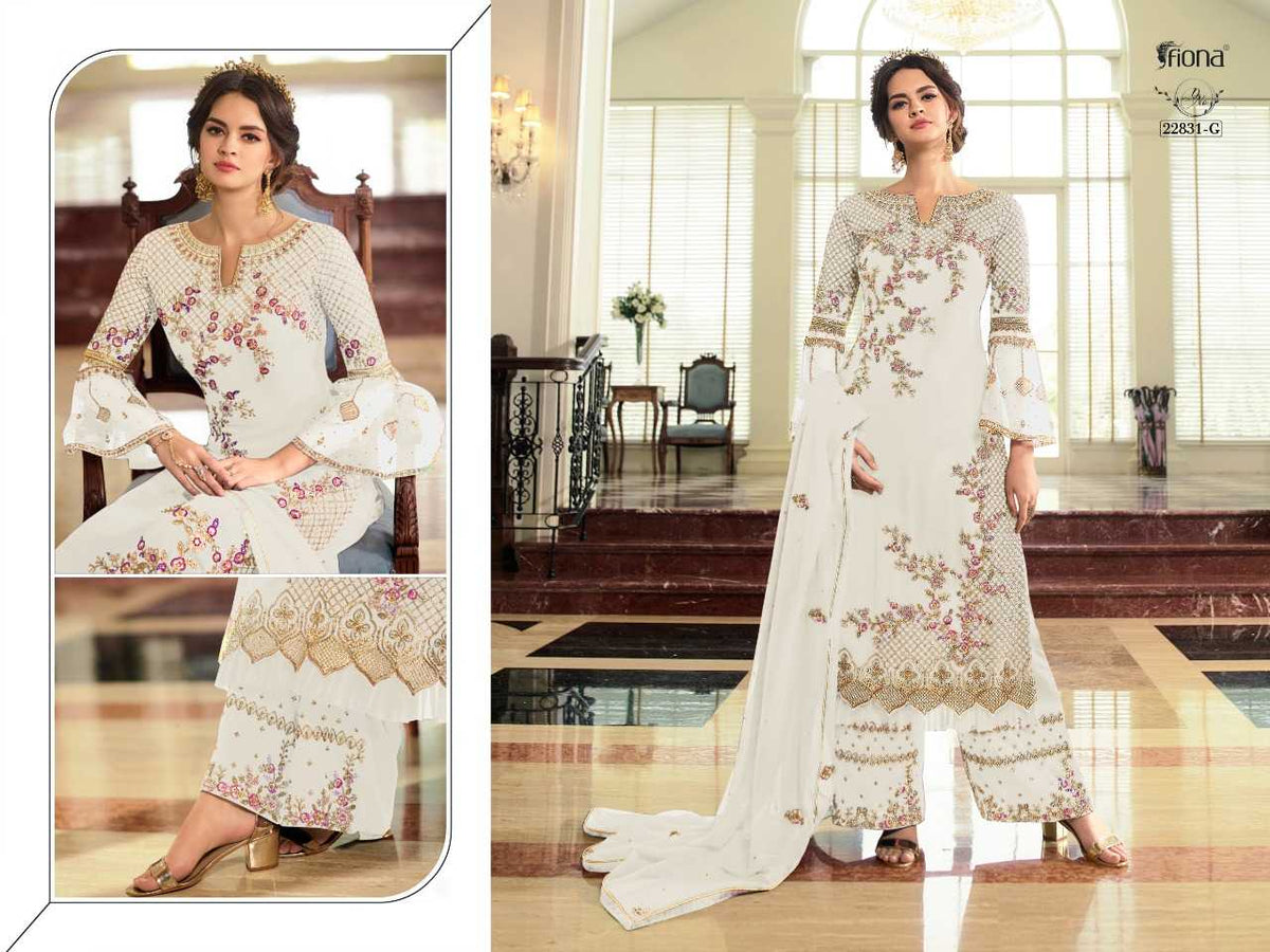 Georgette Embroidery Suit in Black