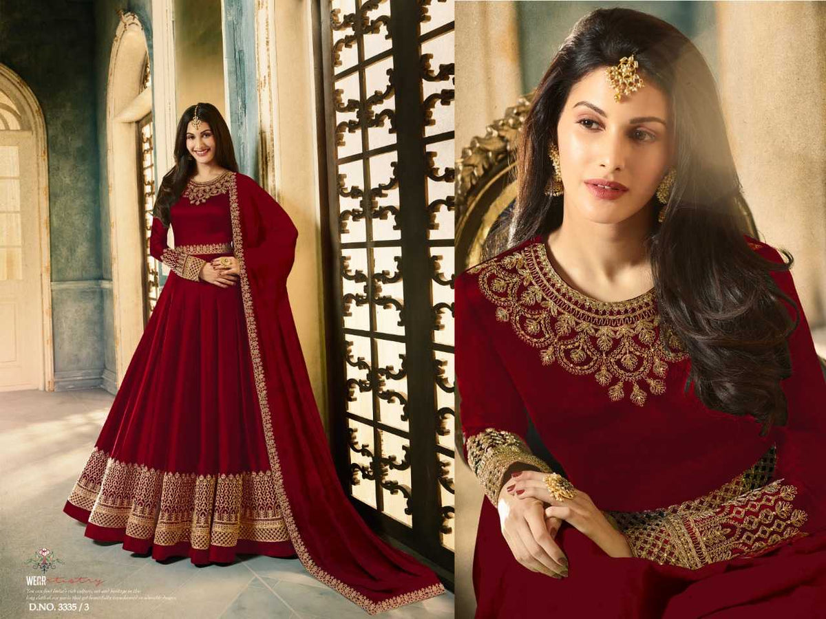Rangoli Silk Embroidery Suit 3335