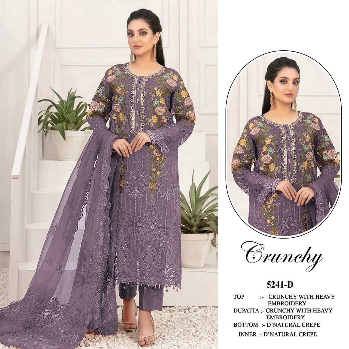 Crunchi Embroidery Suit
