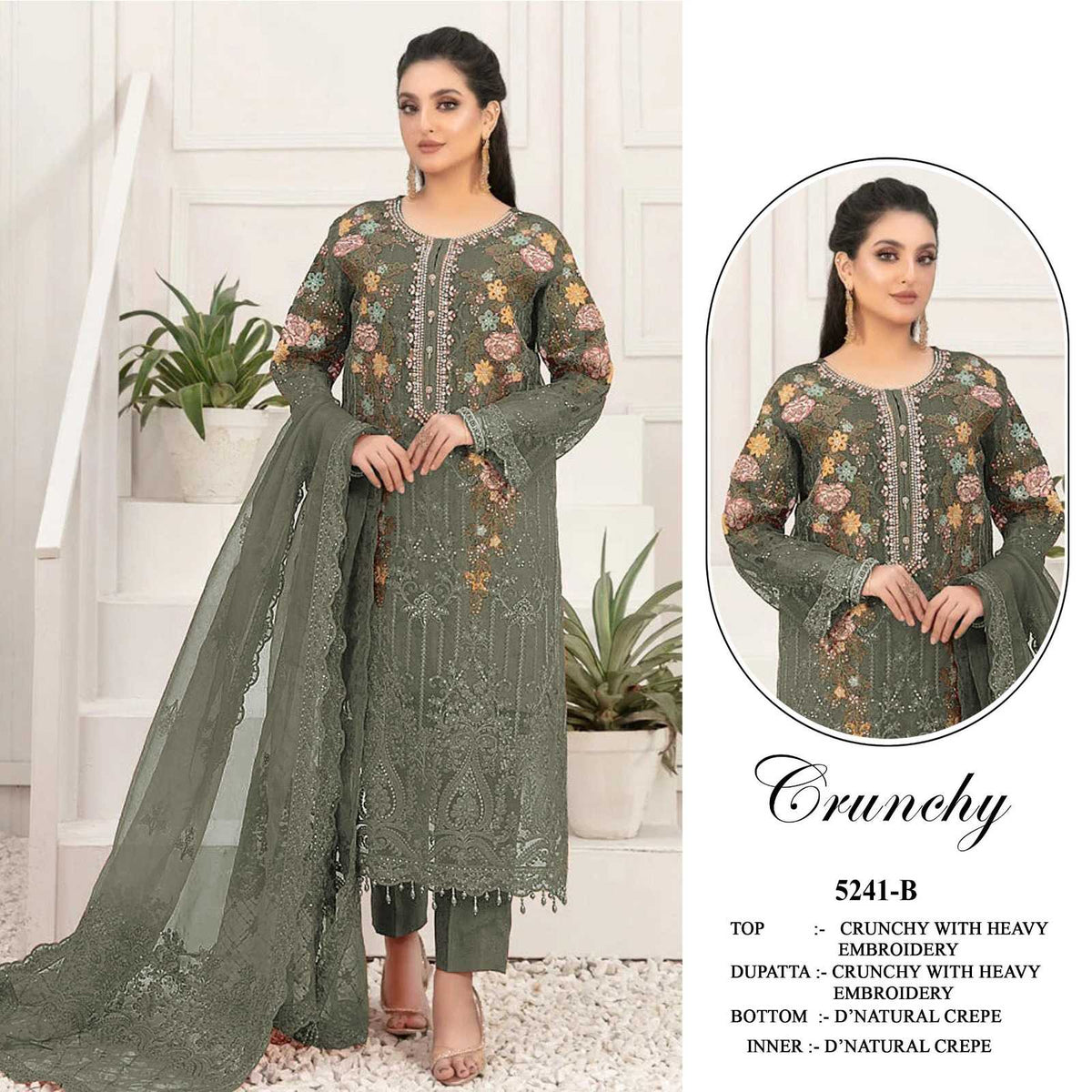 Crunchi Embroidery Suit