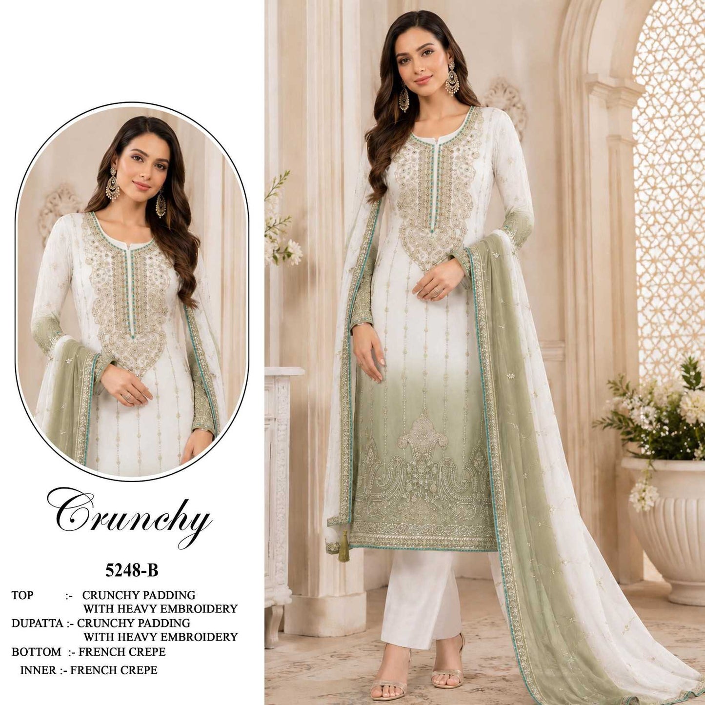Crunchi Embroidery Suit