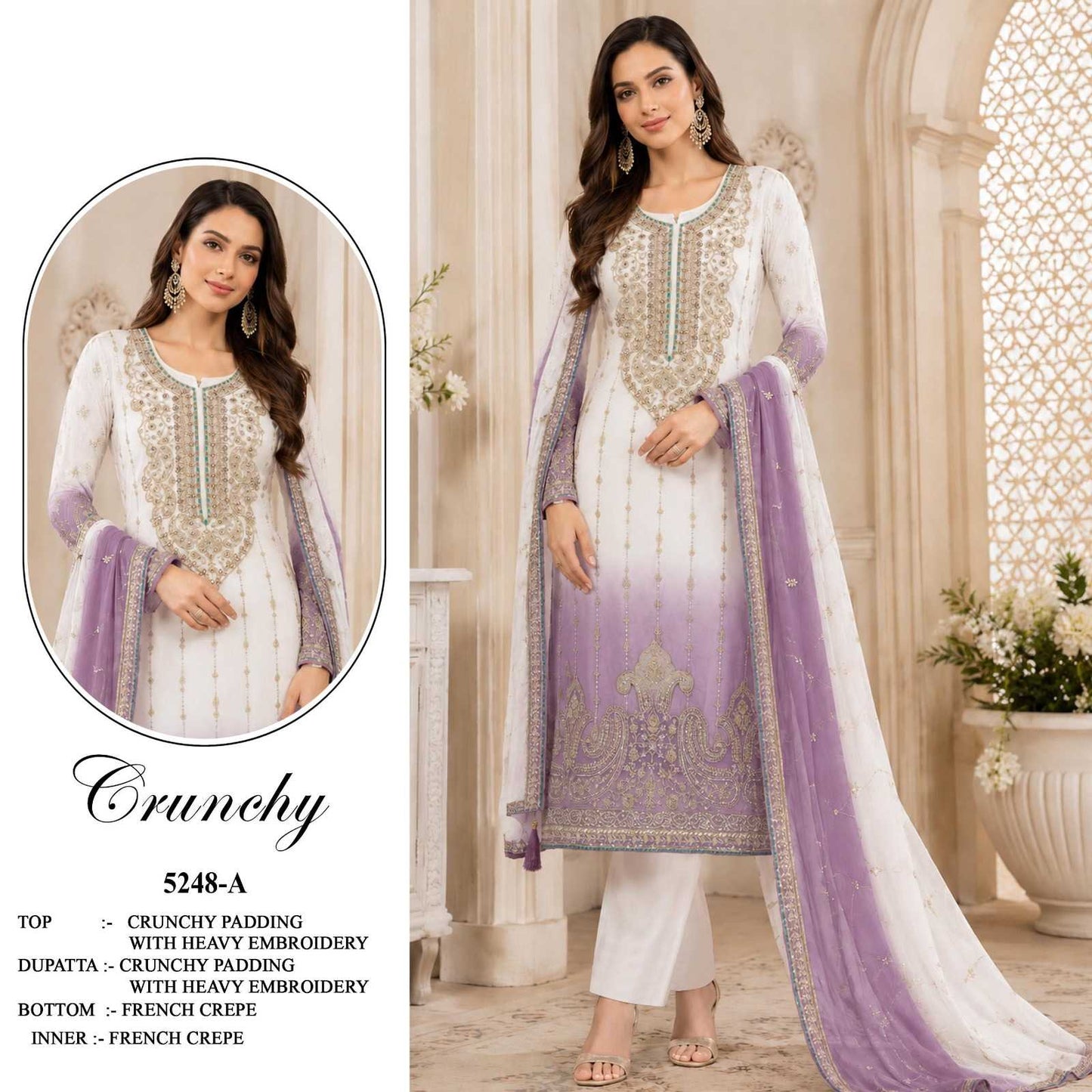 Crunchi Embroidery Suit