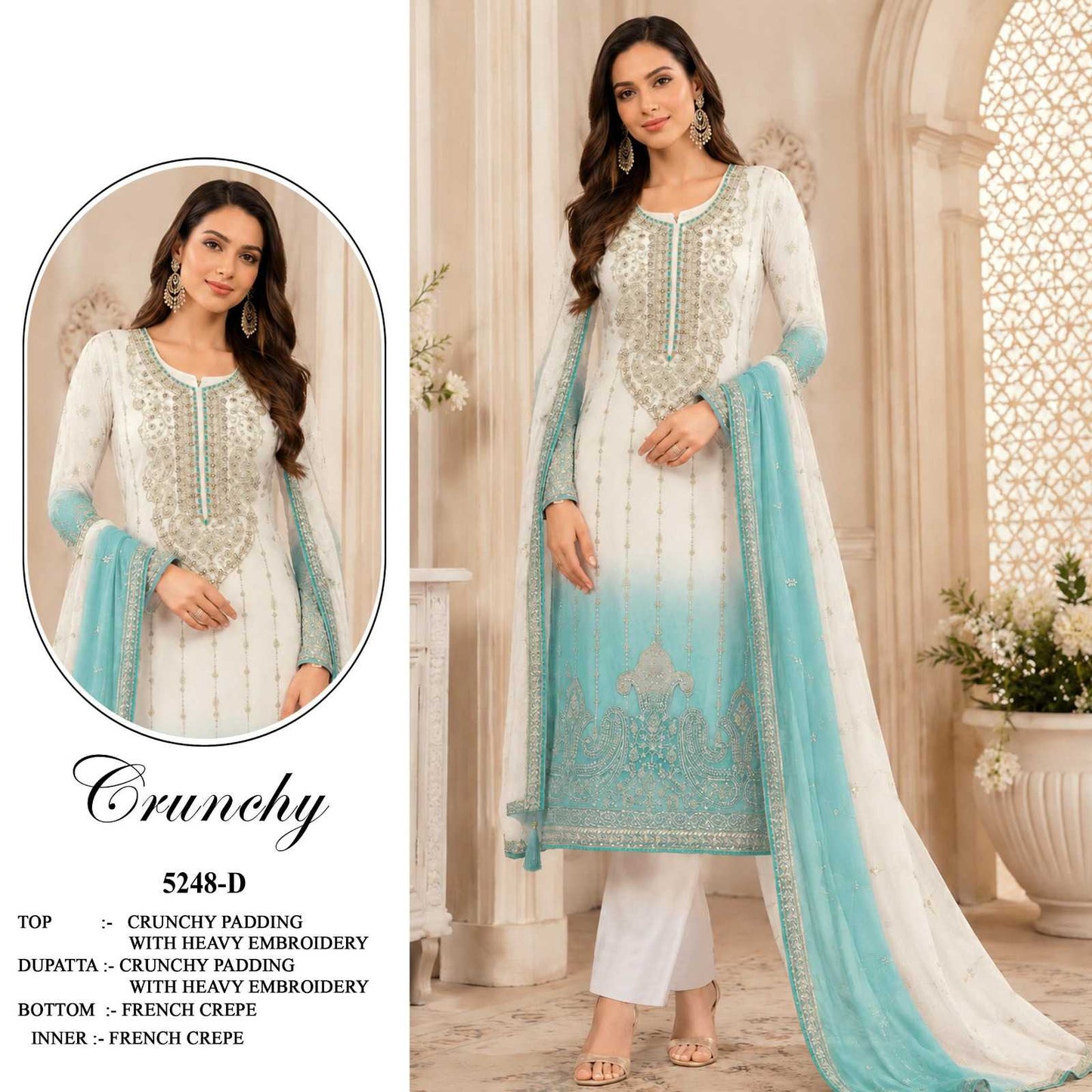 Crunchi Embroidery Suit