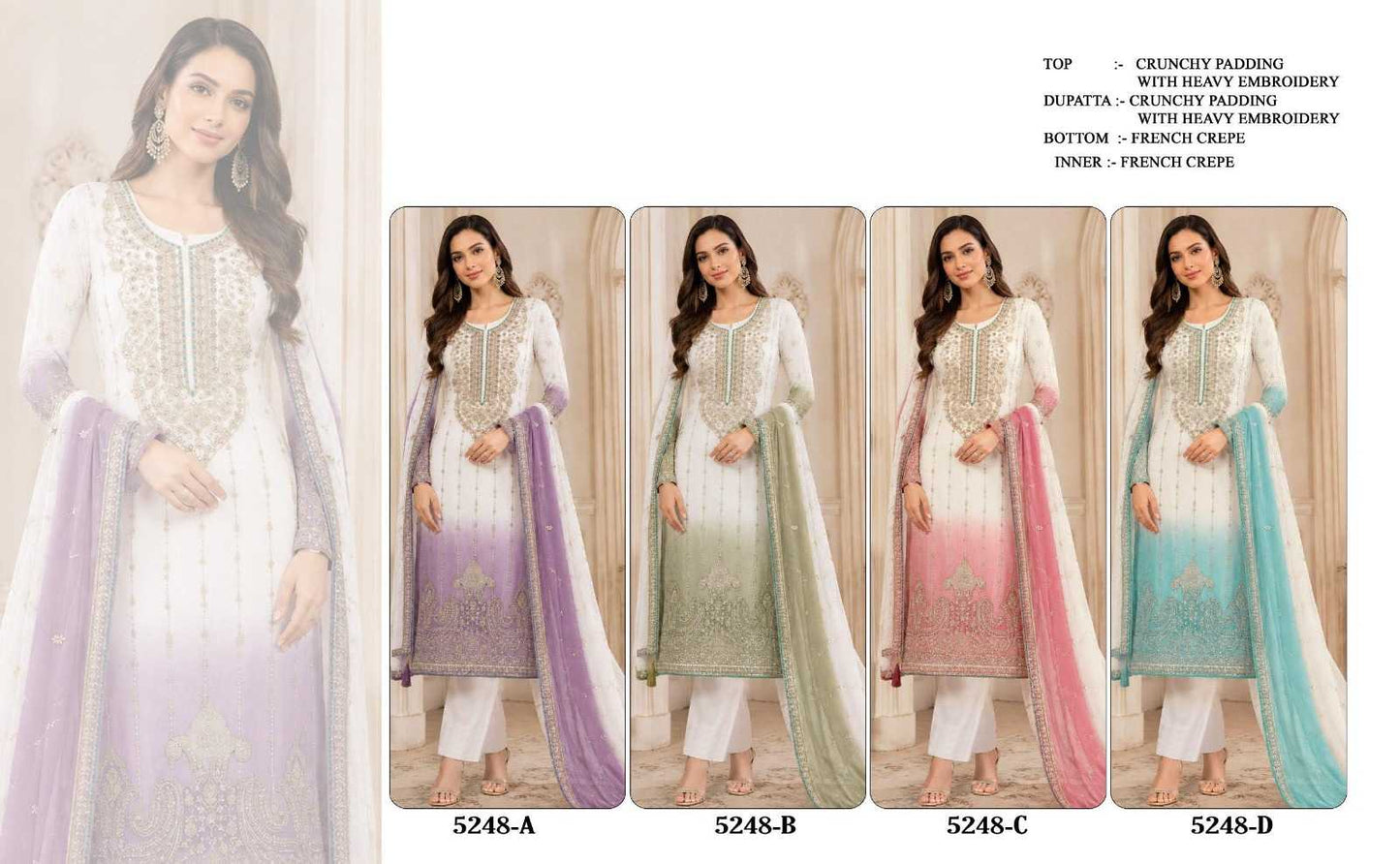 Crunchi Embroidery Suit