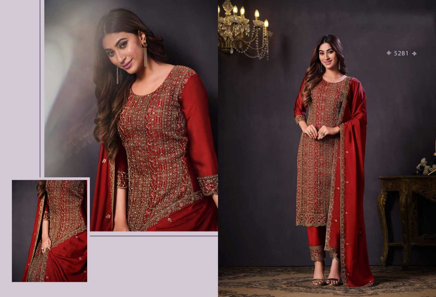 Rangoli Silk Embroidery Suit