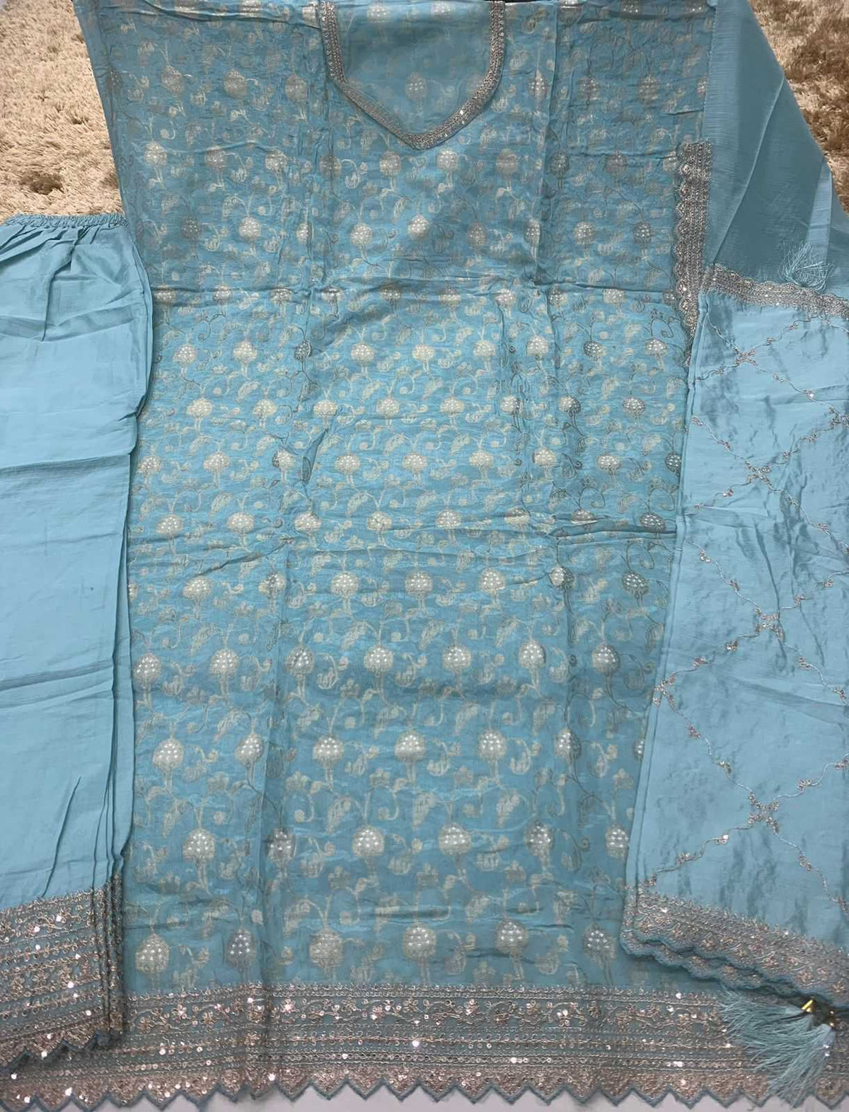 Heavy Silk Palazzo Suit
