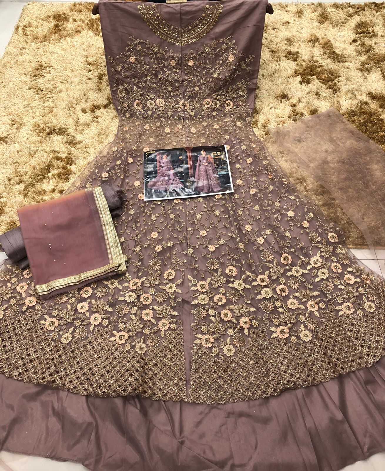 Heavy Silk Embroidery Gown