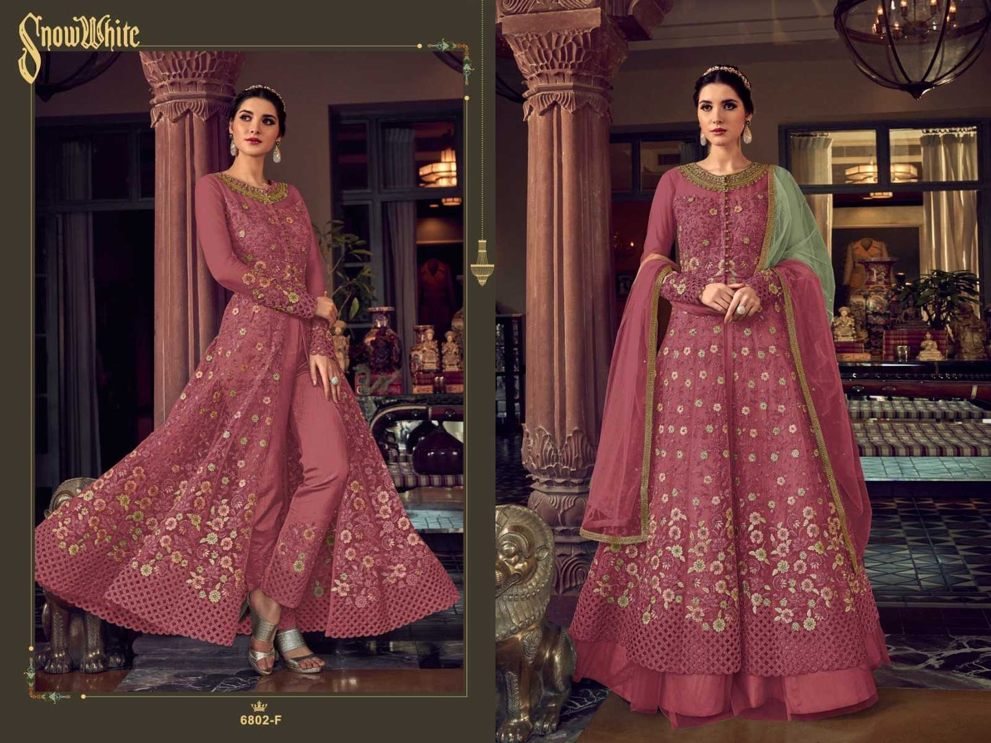 Heavy Silk Embroidery Gown
