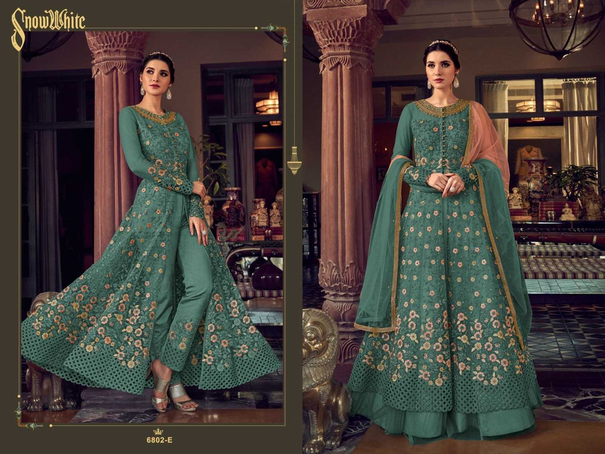 Heavy Silk Embroidery Gown