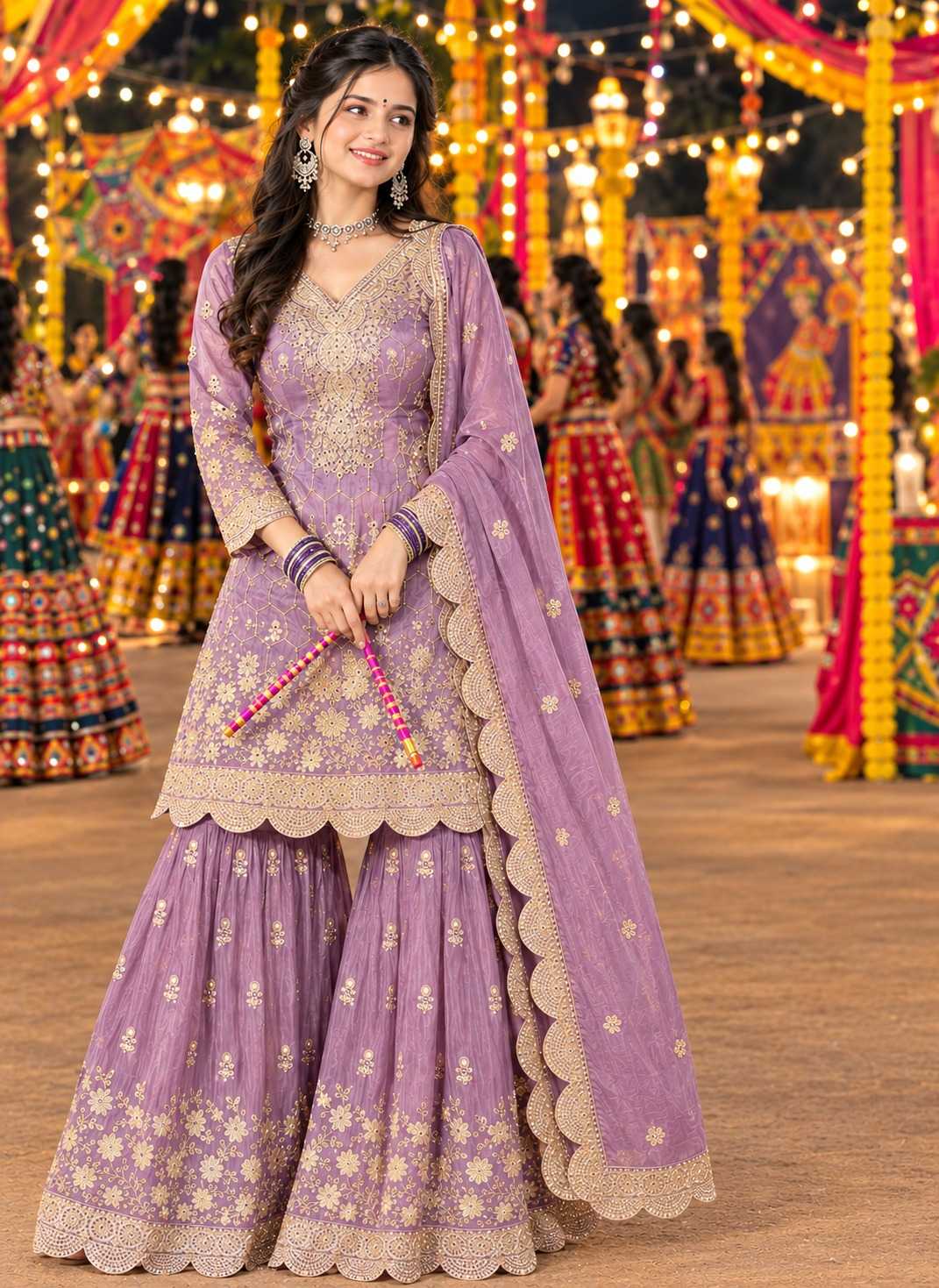 Fancy Ladies Suit in Onion