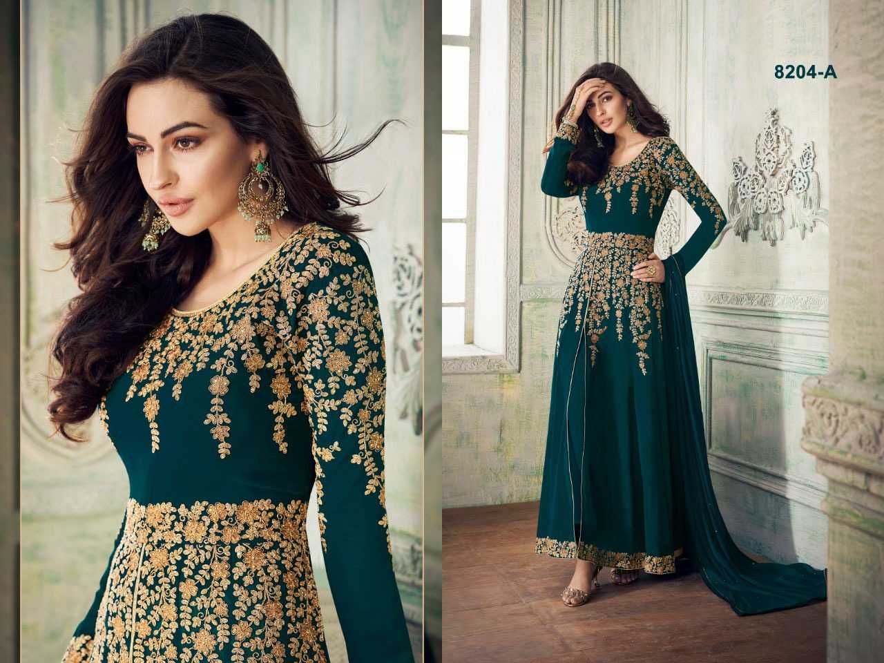 Georgette Embroidery Gown