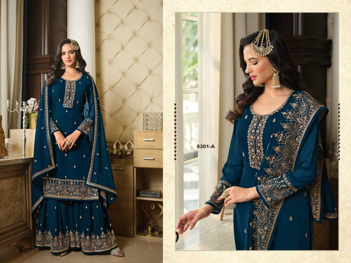 Faux Georgette Embroidery Suit