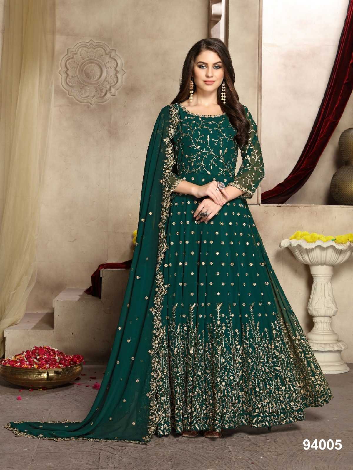 Faux Georgette Embroidery Gown