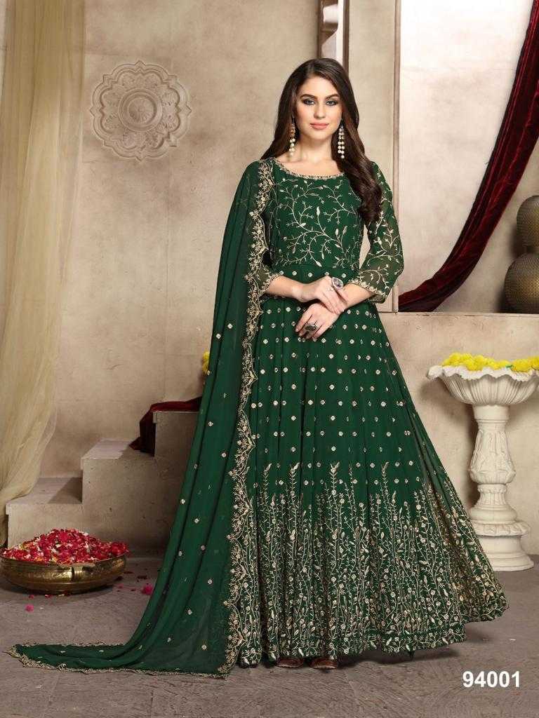 Faux Georgette Embroidery Gown