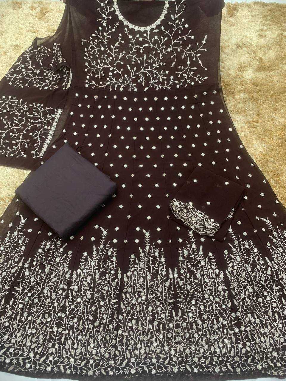 Faux Georgette Party Gown