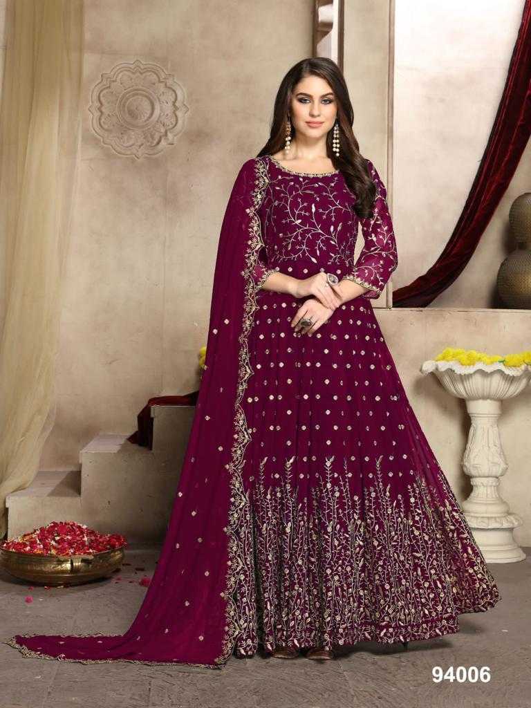 Faux Georgette Party Gown