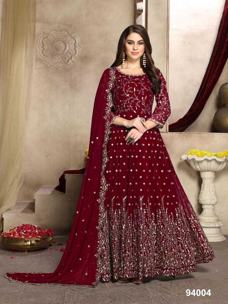 Faux Georgette Party Gown