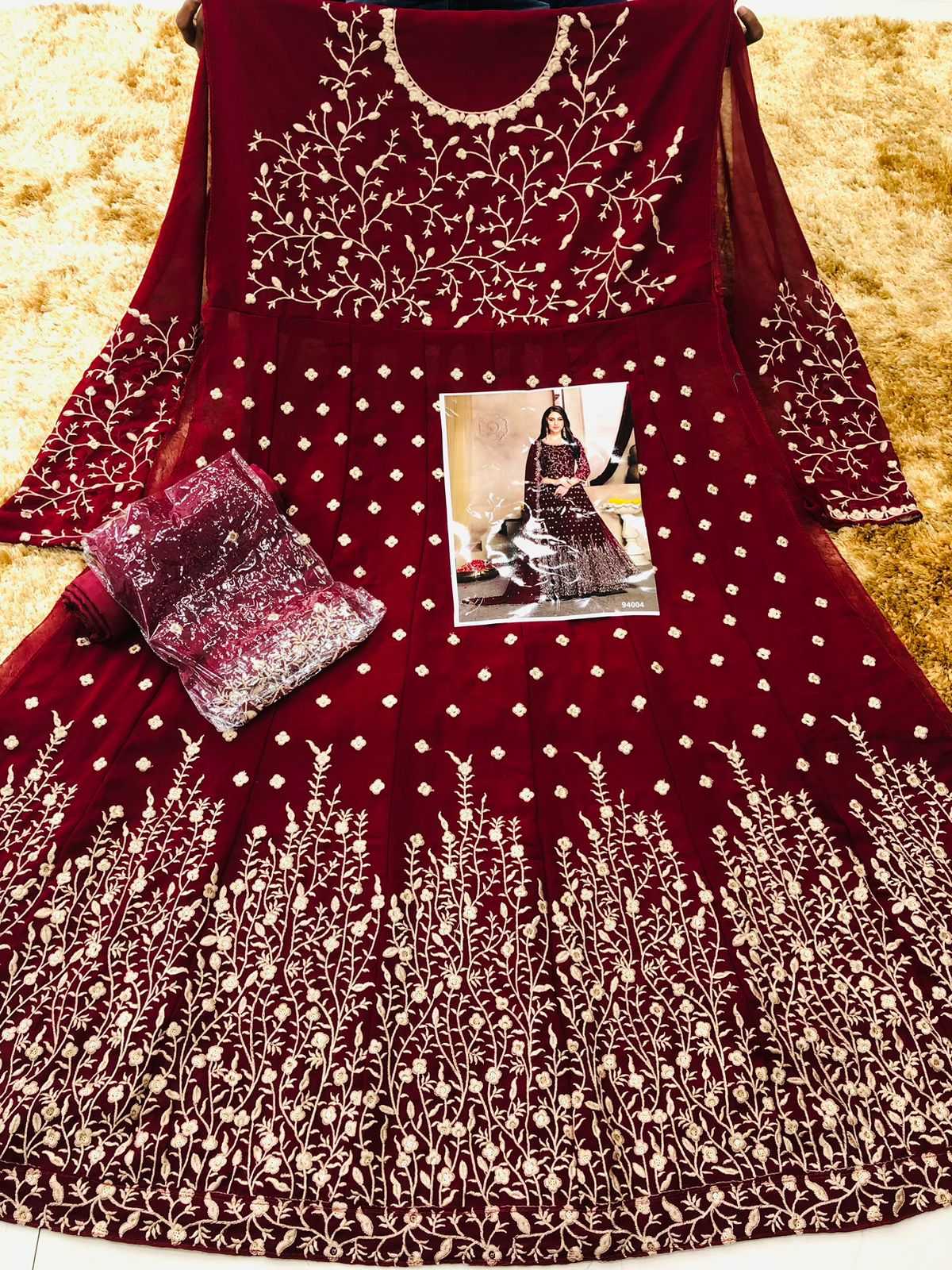 Faux Georgette Party Gown