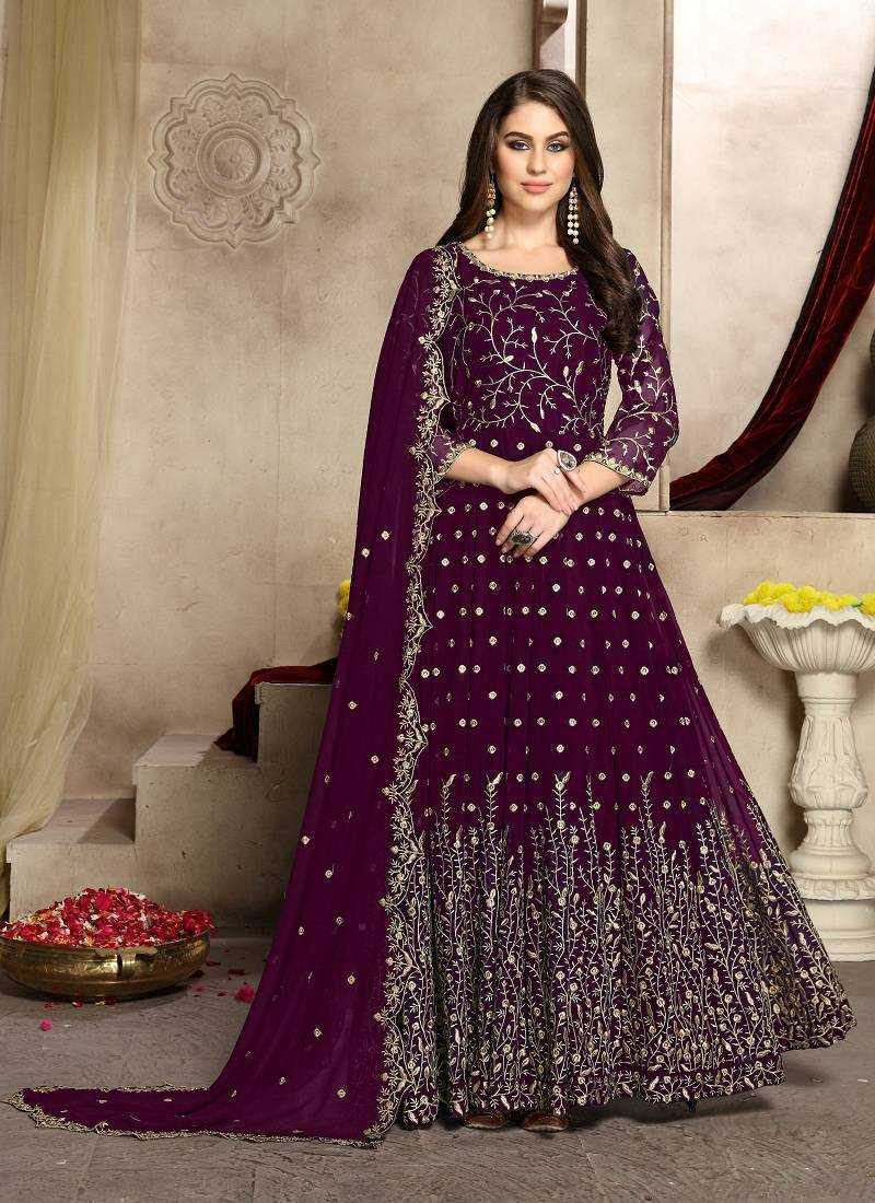 Faux Georgette Party Gown