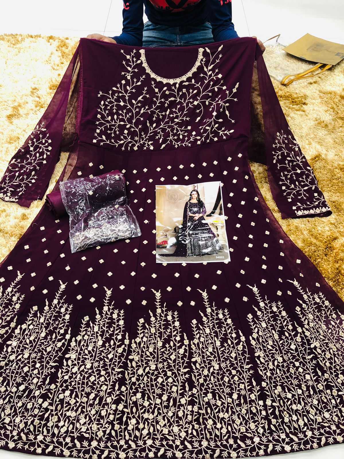 Faux Georgette Party Gown