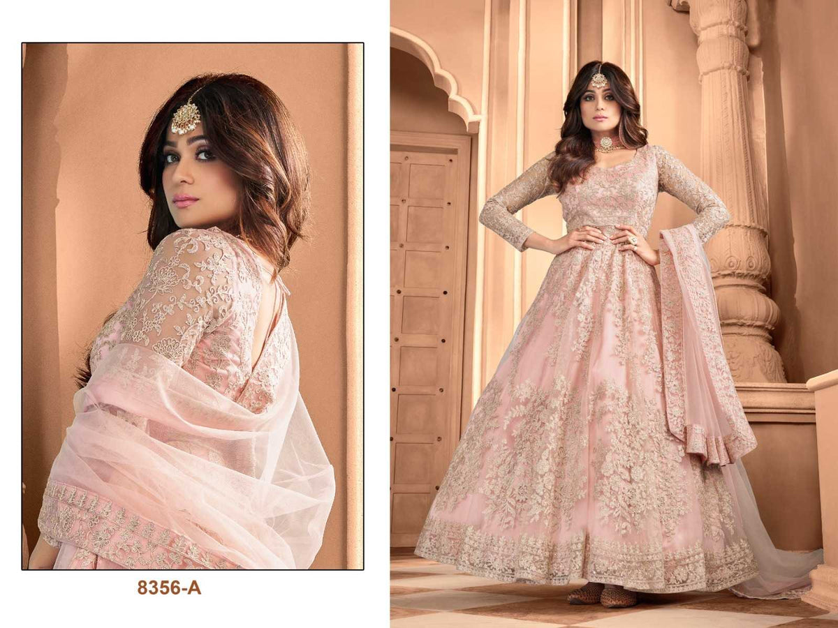 Aaashirwad Net Embroidery Gown