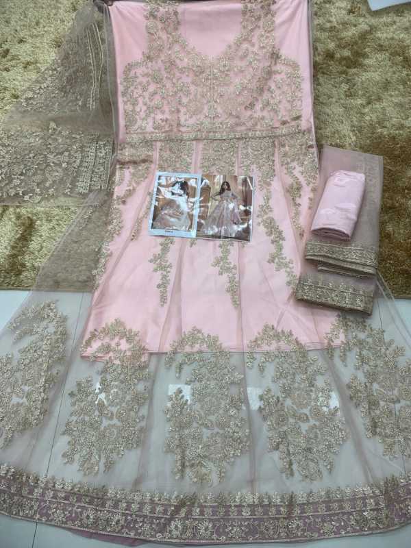 Aaashirwad Net Embroidery Gown