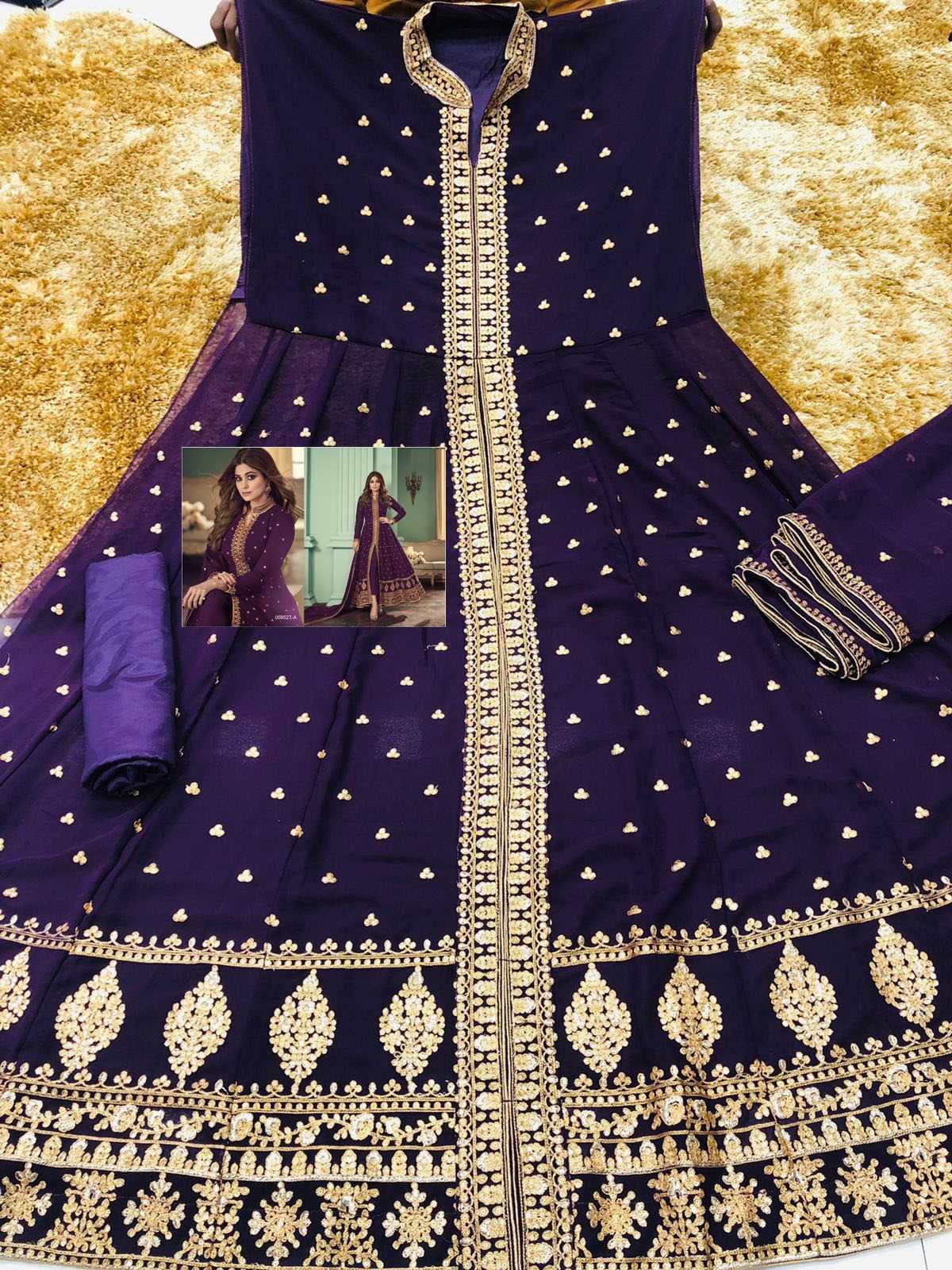 Faux Georgette Embroidery Suit