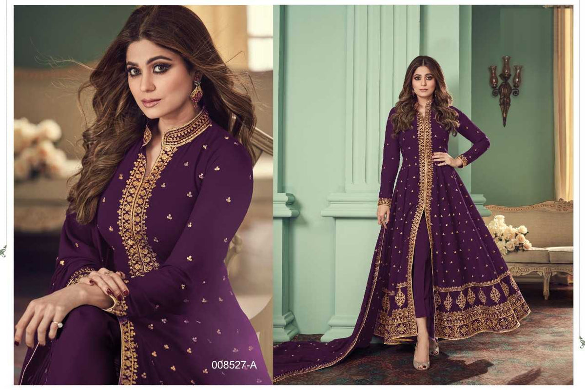 Faux Georgette Embroidery Suit