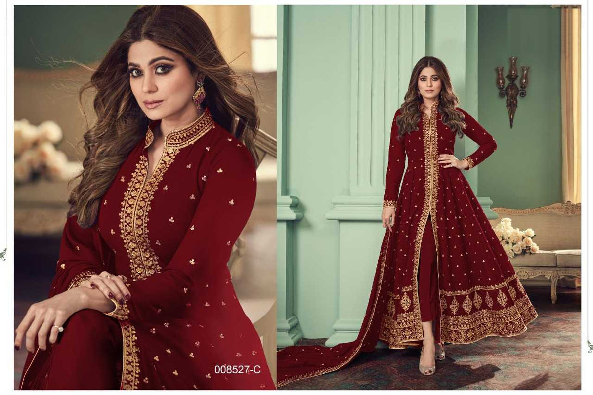 Faux Georgette Embroidery Suit
