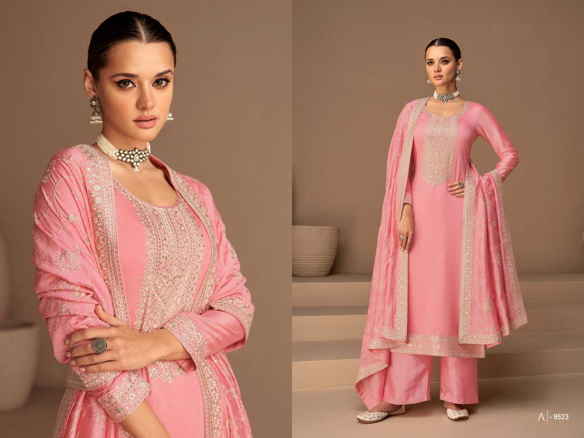 Ashirwad Soft Vichitra Ladies Suit in Sky