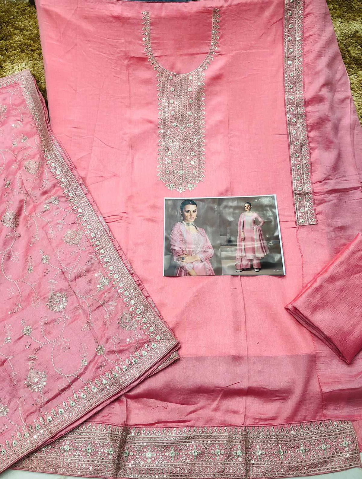 Ashirwad Soft Vichitra Ladies Suit in Sky