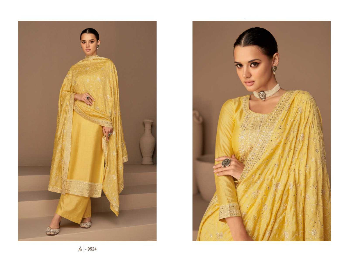 Ashirwad Soft Vichitra Ladies Suit in Sky