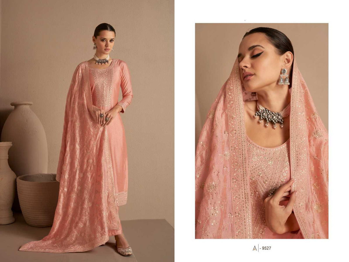 Ashirwad Soft Vichitra Ladies Suit in Sky