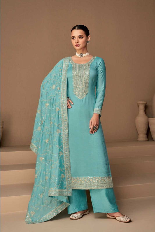 Soft Vichitra Party Wear Kurti