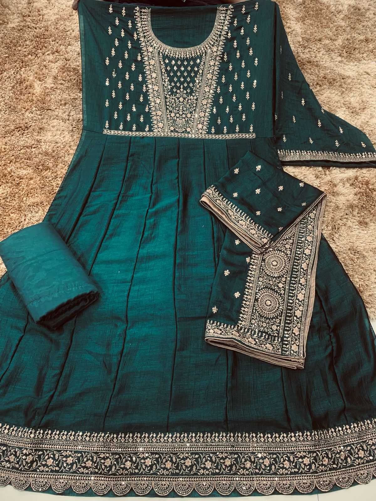 Ashirwad Soft Vichitra Embroidery Gown