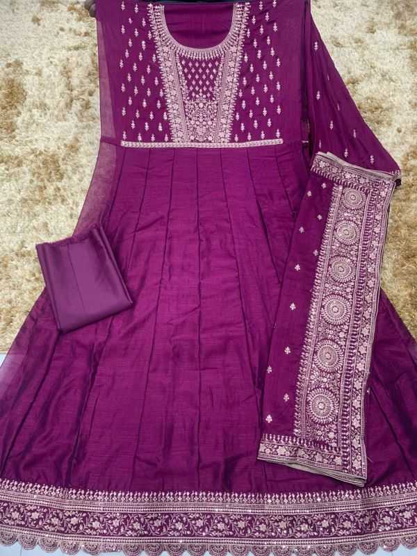Ashirwad Soft Vichitra Embroidery Gown