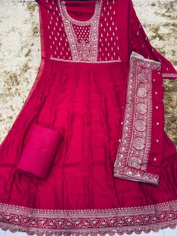 Ashirwad Soft Vichitra Embroidery Gown