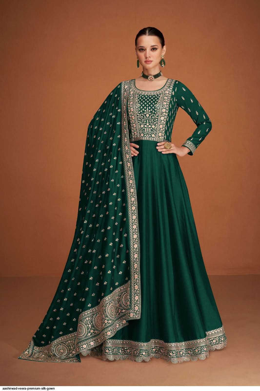 Ashirwad Soft Vichitra Embroidery Gown