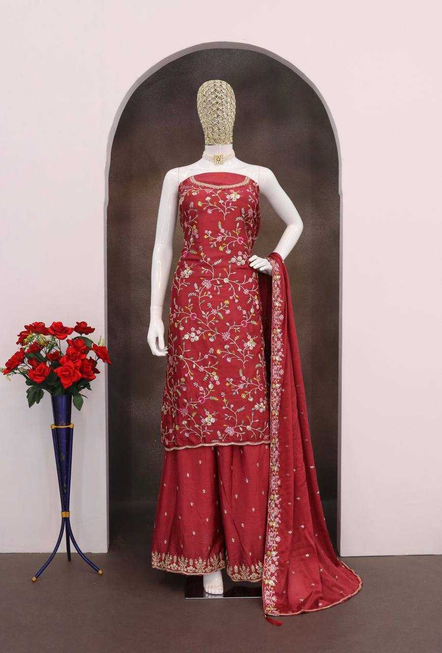 Avanti Chinon Embroidery Suit in Rama