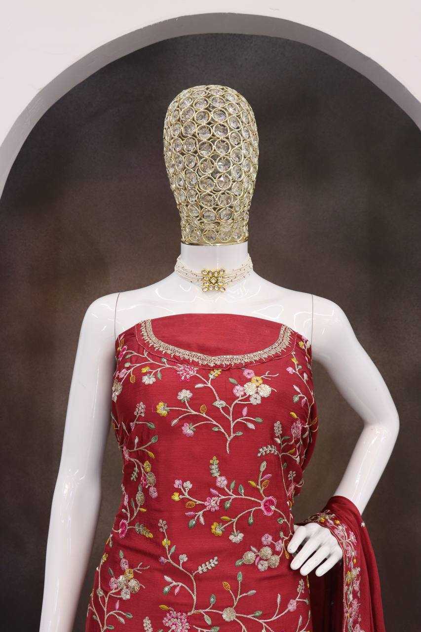 Avanti Chinon Embroidery Suit in Rama