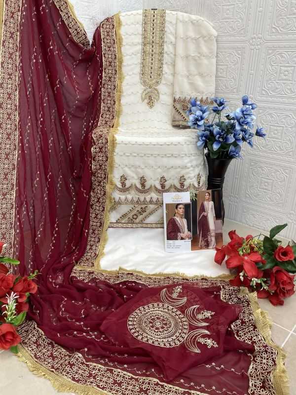 Maaria-a Faux Georgette Embroidery Suit