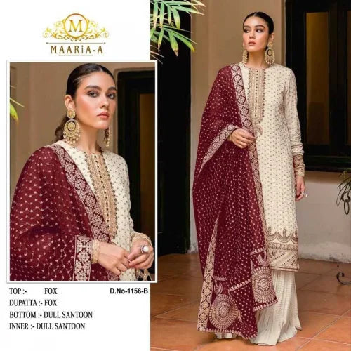 Maaria-a Faux Georgette Embroidery Suit