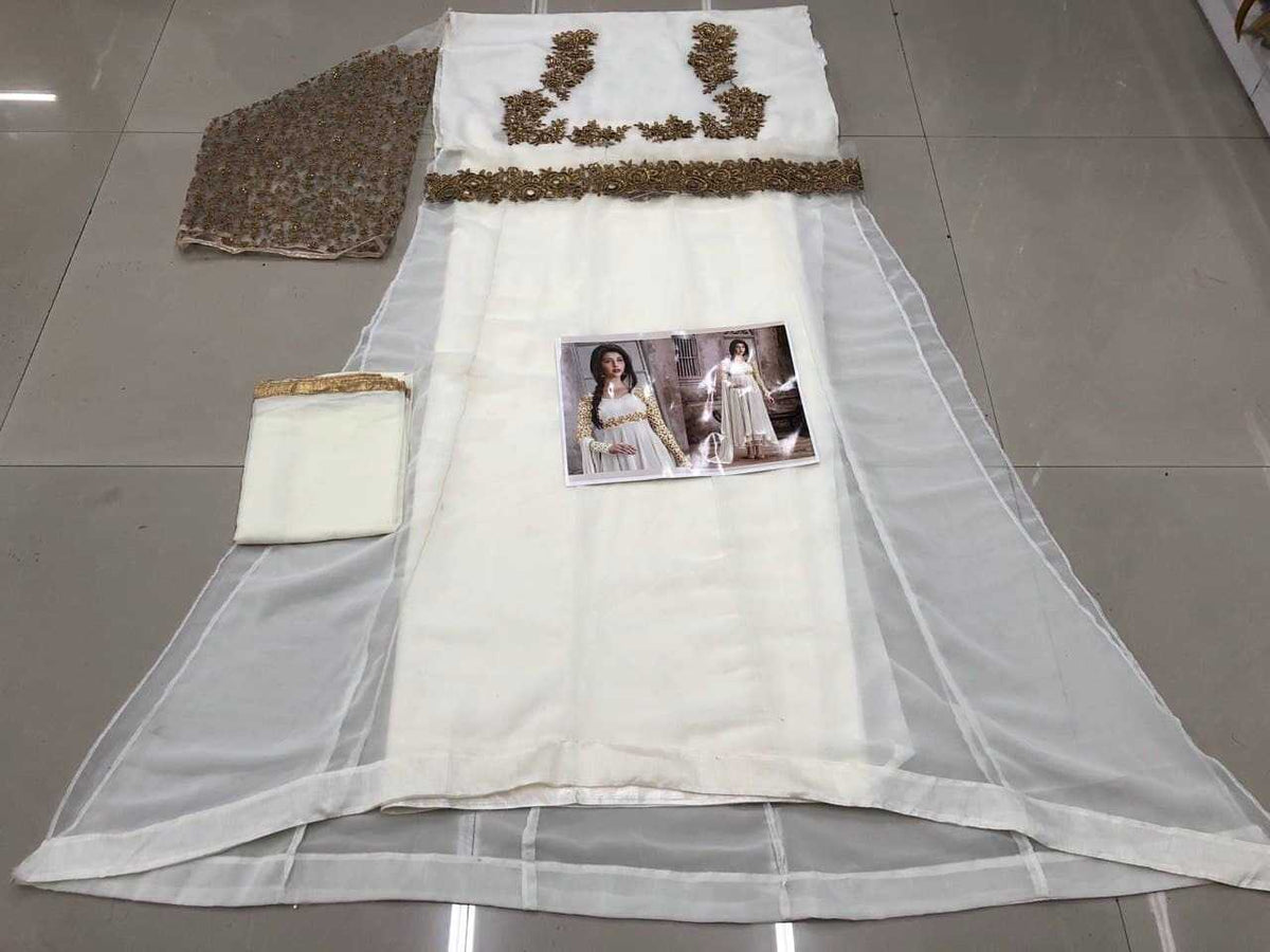 N.nairra Georgette Embroidery Gown